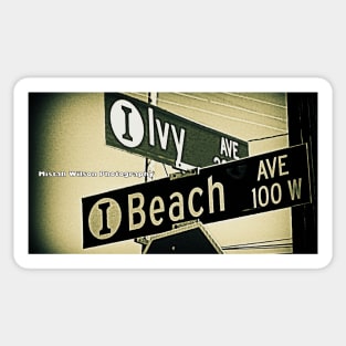 Ivy Avenue & Beach Avenue, Inglewood, CA by Mistah Wilson Sticker